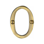 M Marcus Heritage Brass Numeral 0 - Face Fix 51mm 
